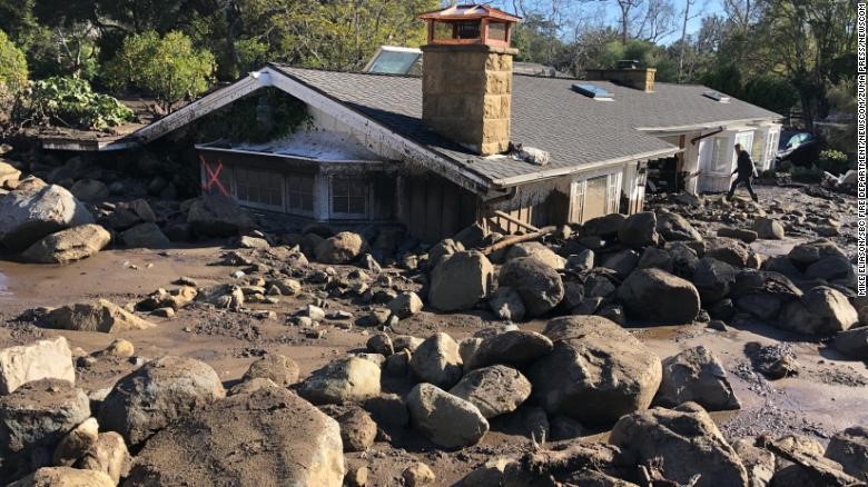 California Mudslides Destroy Homes and Kill Many
