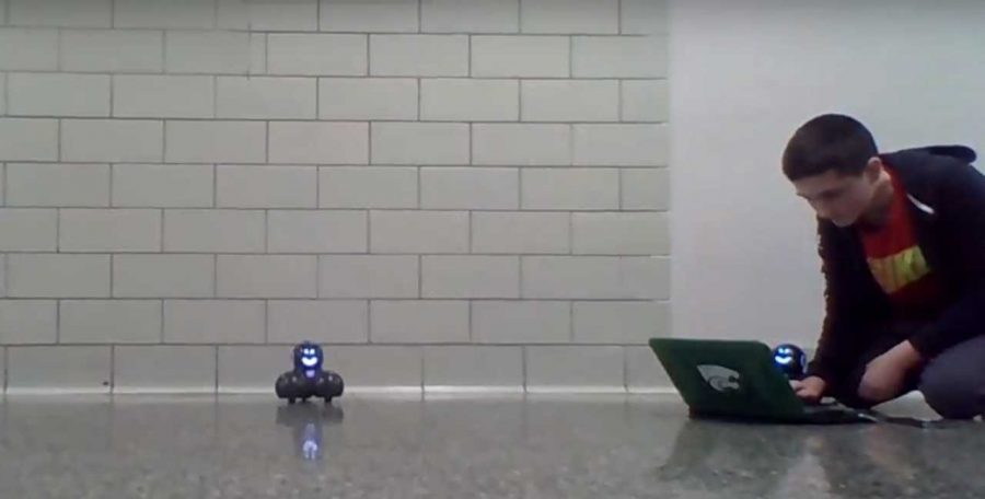 What are the robots in the hallway? Meet Spheros.
